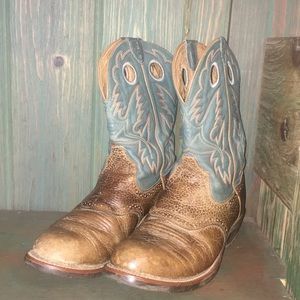 Ariat Boots Heritage Rough-stock Turquoise Sz 8.5B